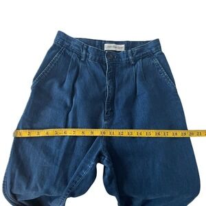 Vintage 90s Calvin Klein High Waisted Pleated Denim Fall Classic Trousers Size 6